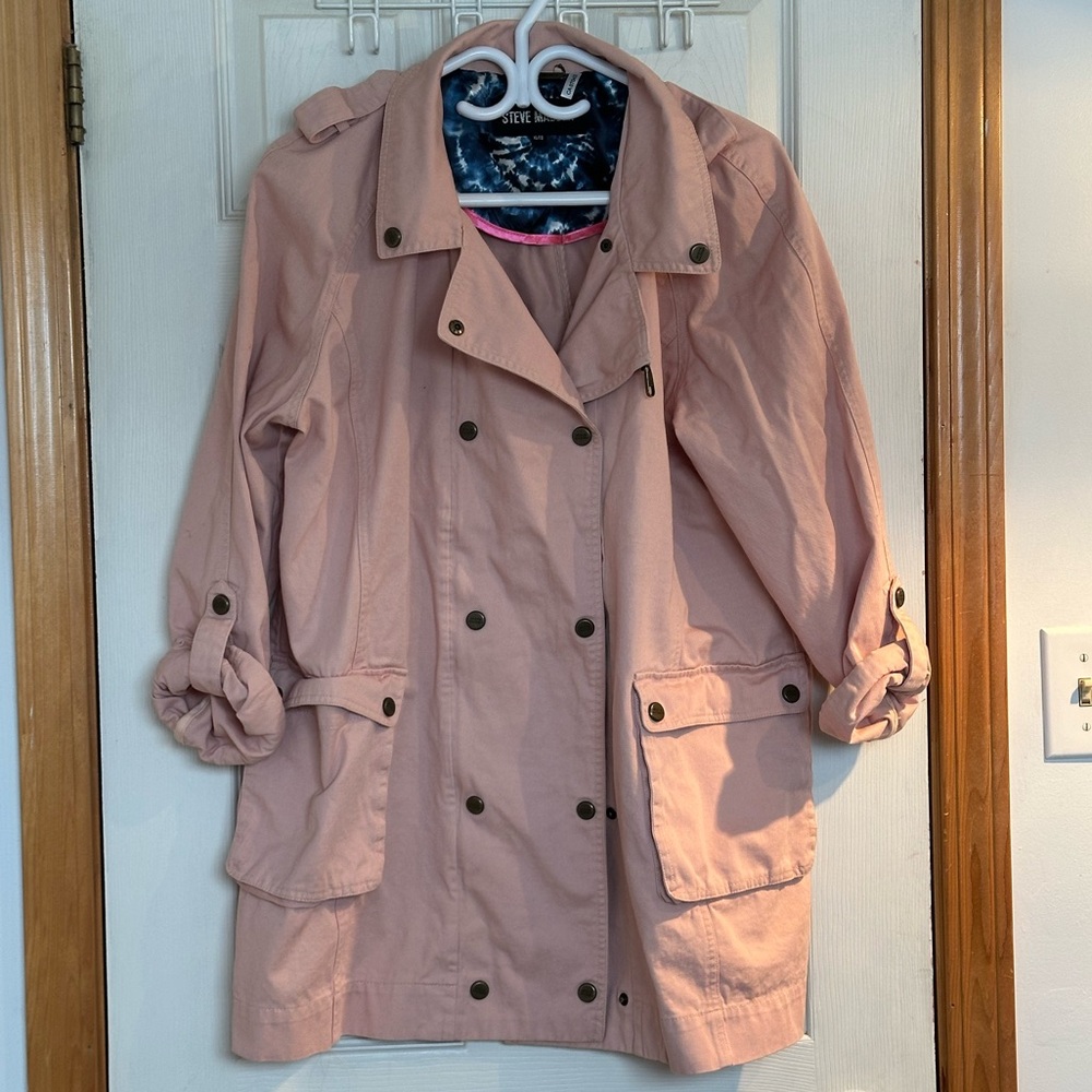 Steve Madden Blush Double-Breasted Trench Coat, Ladies XL
